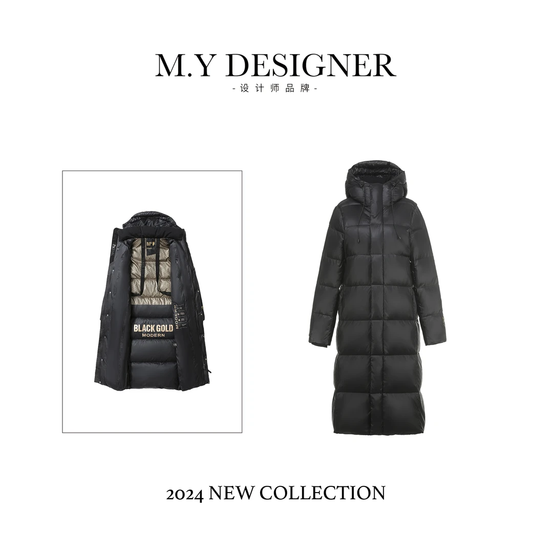 羽绒服女款爆款2024新款正品男女情侣同款90绒时尚过膝长款33126