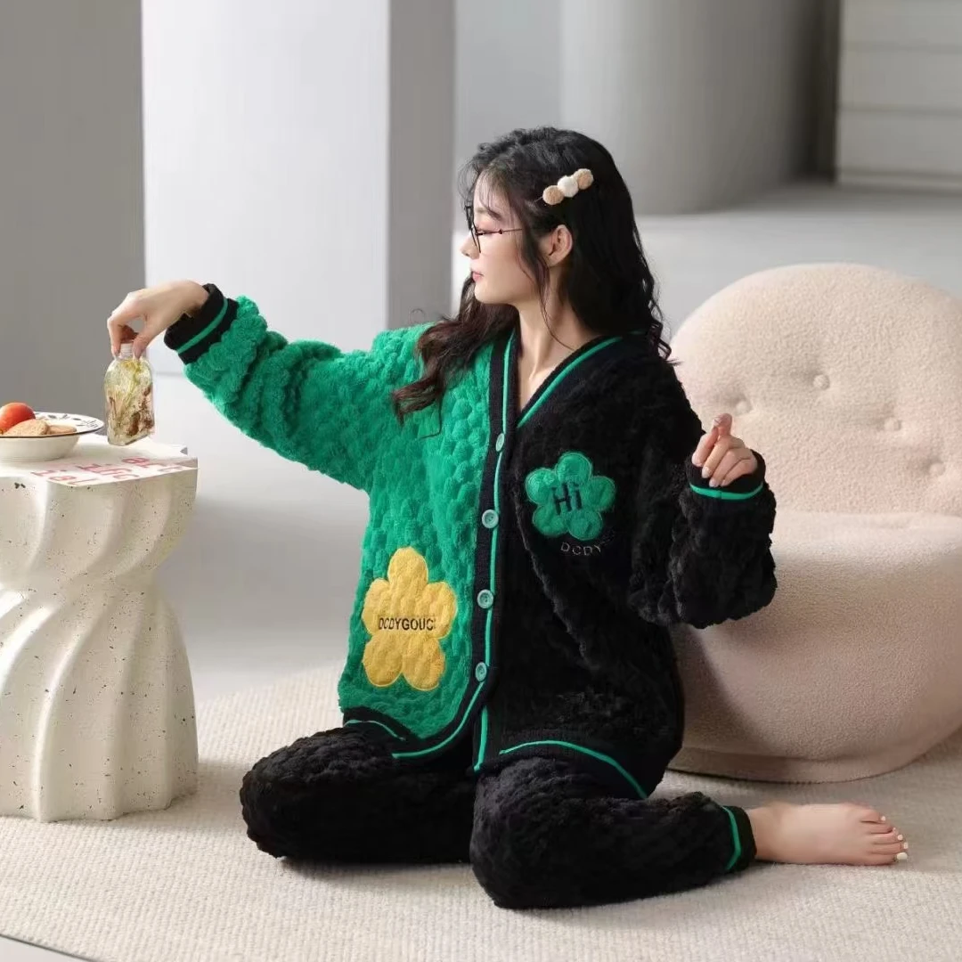 5200加绒加厚女士家居服