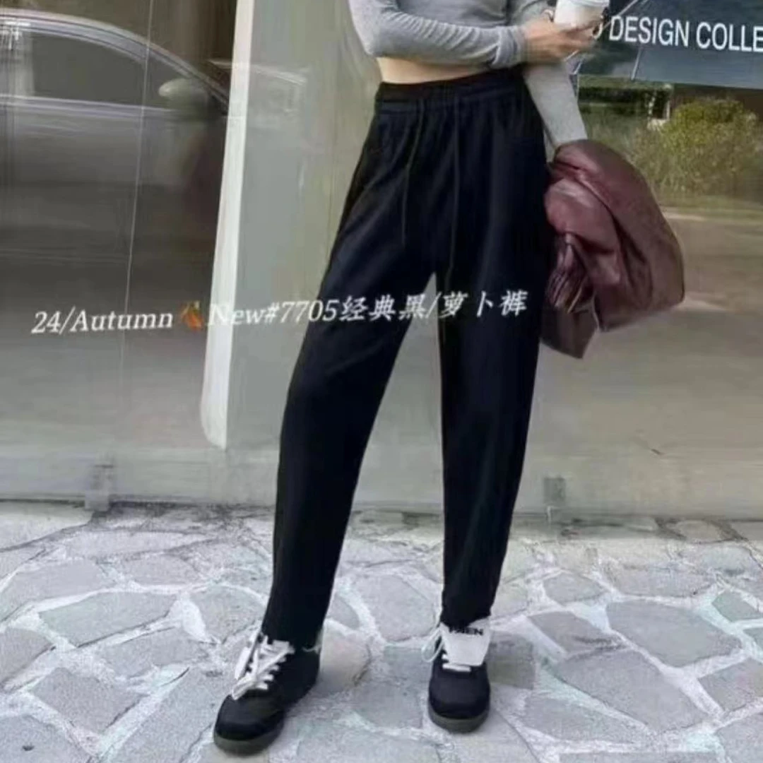 1105贴布条纹女士秋款休闲裤