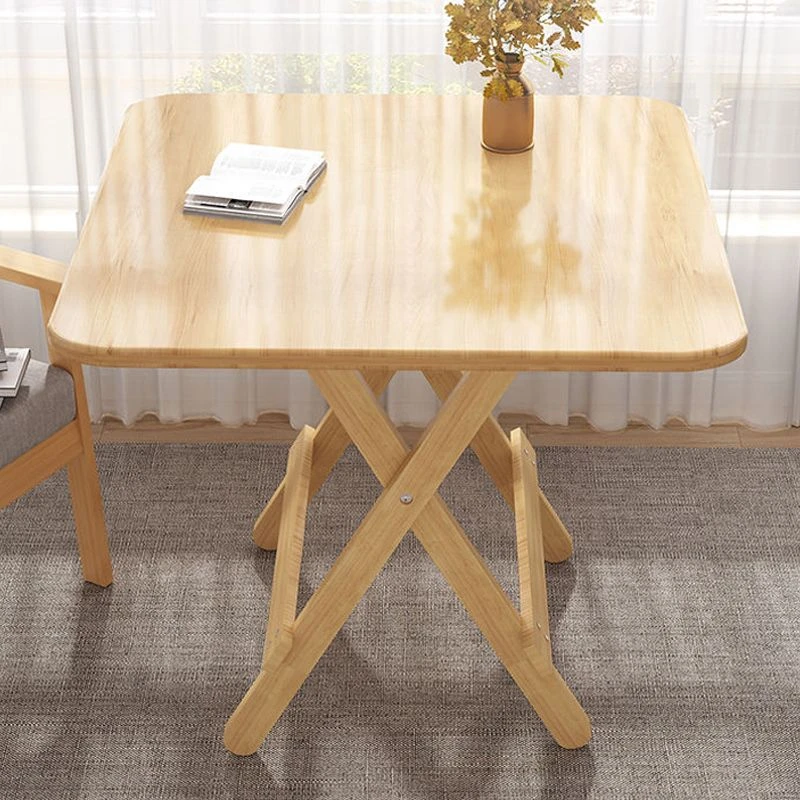 实木折叠桌家用小户型餐桌方形吃饭小桌子简易饭桌摆摊四方桌圆桌