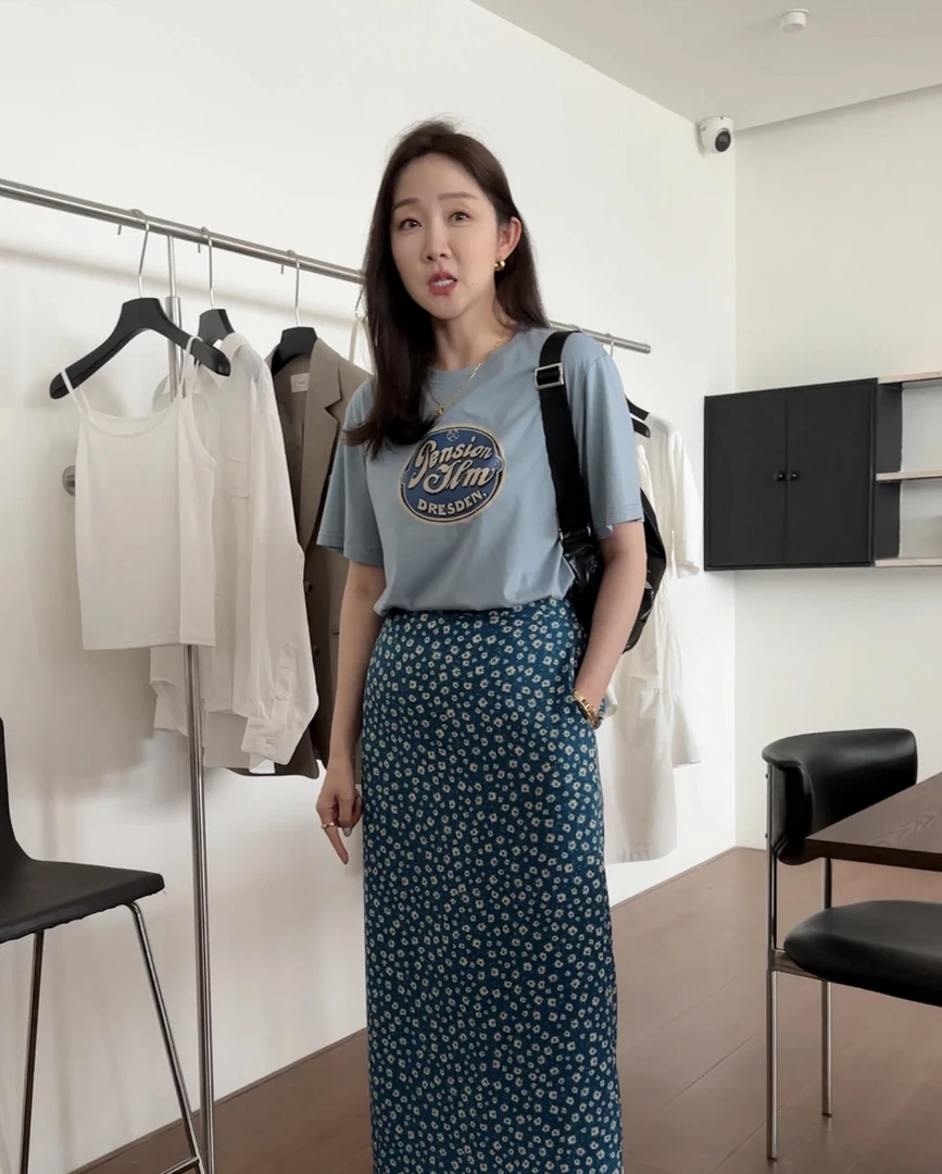 WIDELIA田婧春季新款时尚洋气舒适百搭显瘦半身裙721123