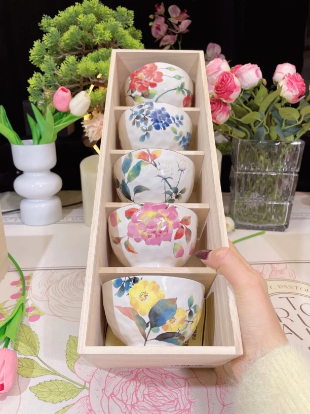 清仓日本送礼碗套装美浓烧和蓝陶瓷饭碗新婚乔迁礼物餐具套装进口