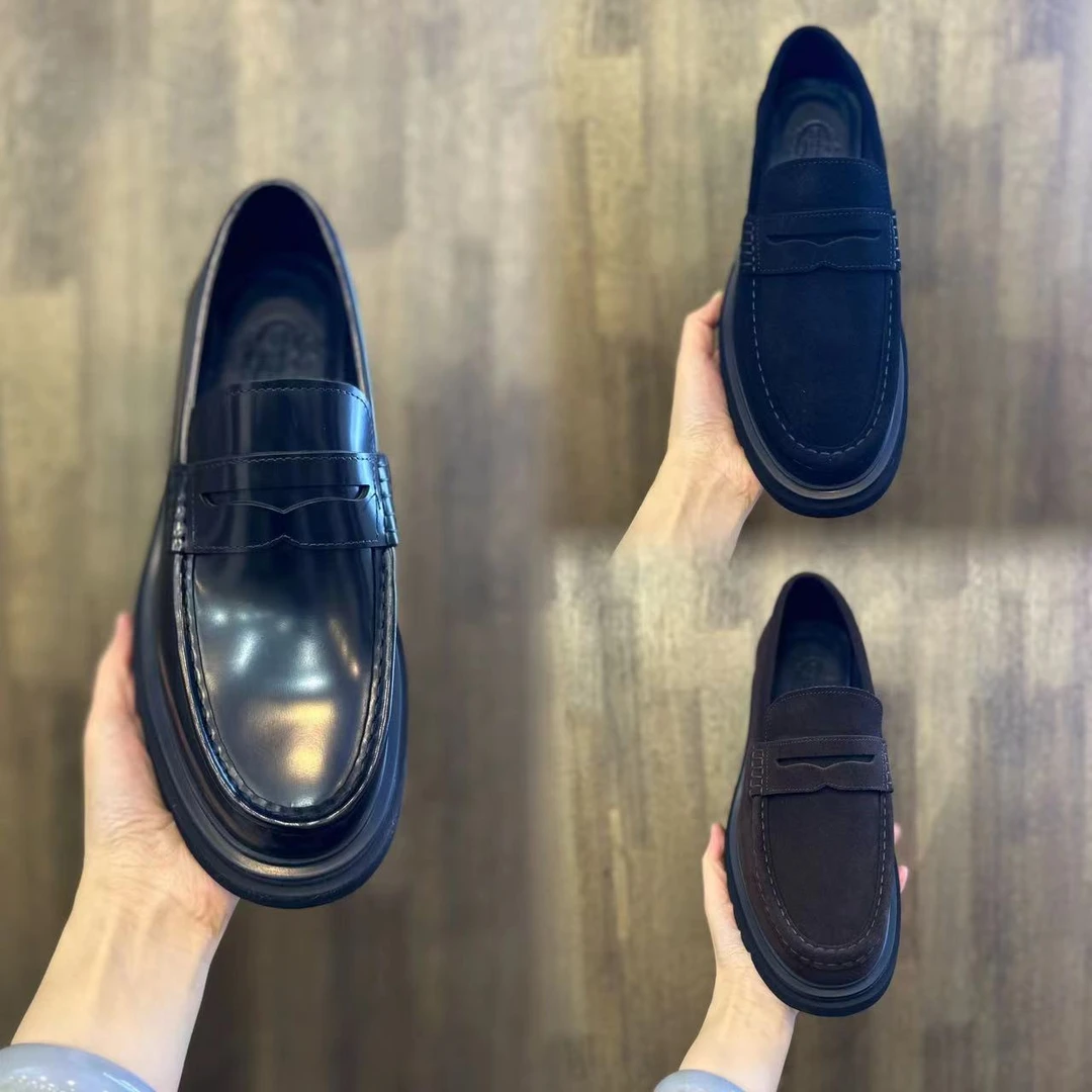 夏季欧货舒适时尚商务百搭黑色英伦休闲男皮鞋