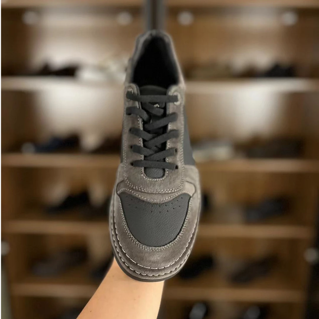 秋季时尚百搭头层牛皮高品质男士休闲皮鞋