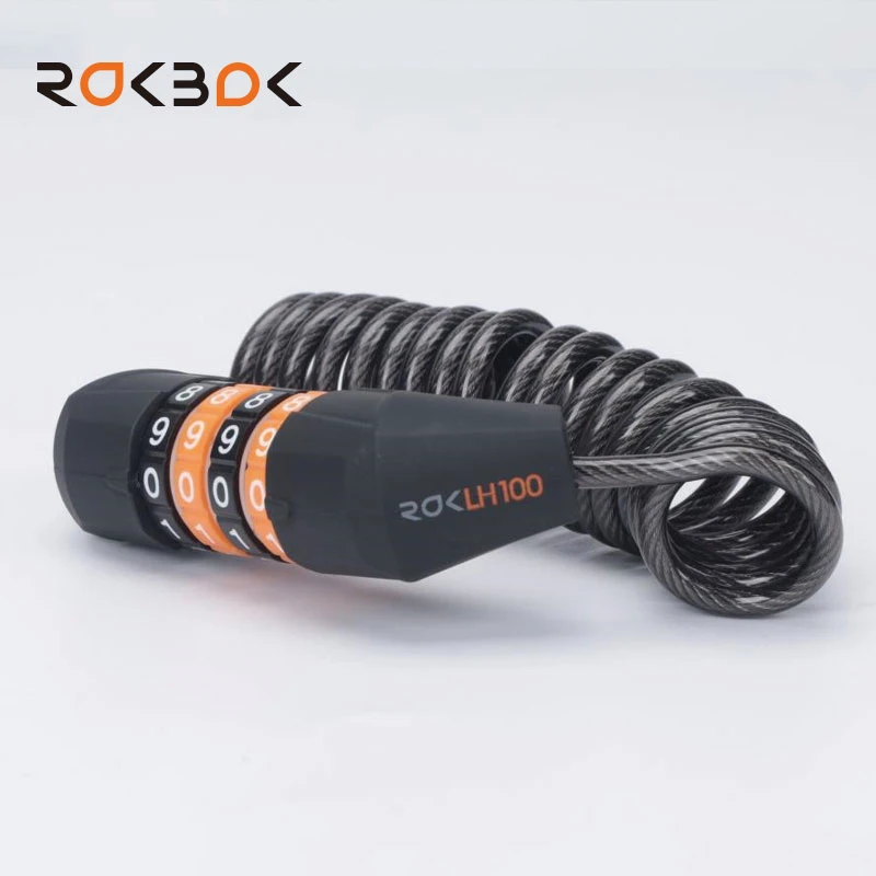 荷兰ROKBOK头盔锁密码锁自行车锁便携钢丝锁免钥匙头盔防盗提醒绳