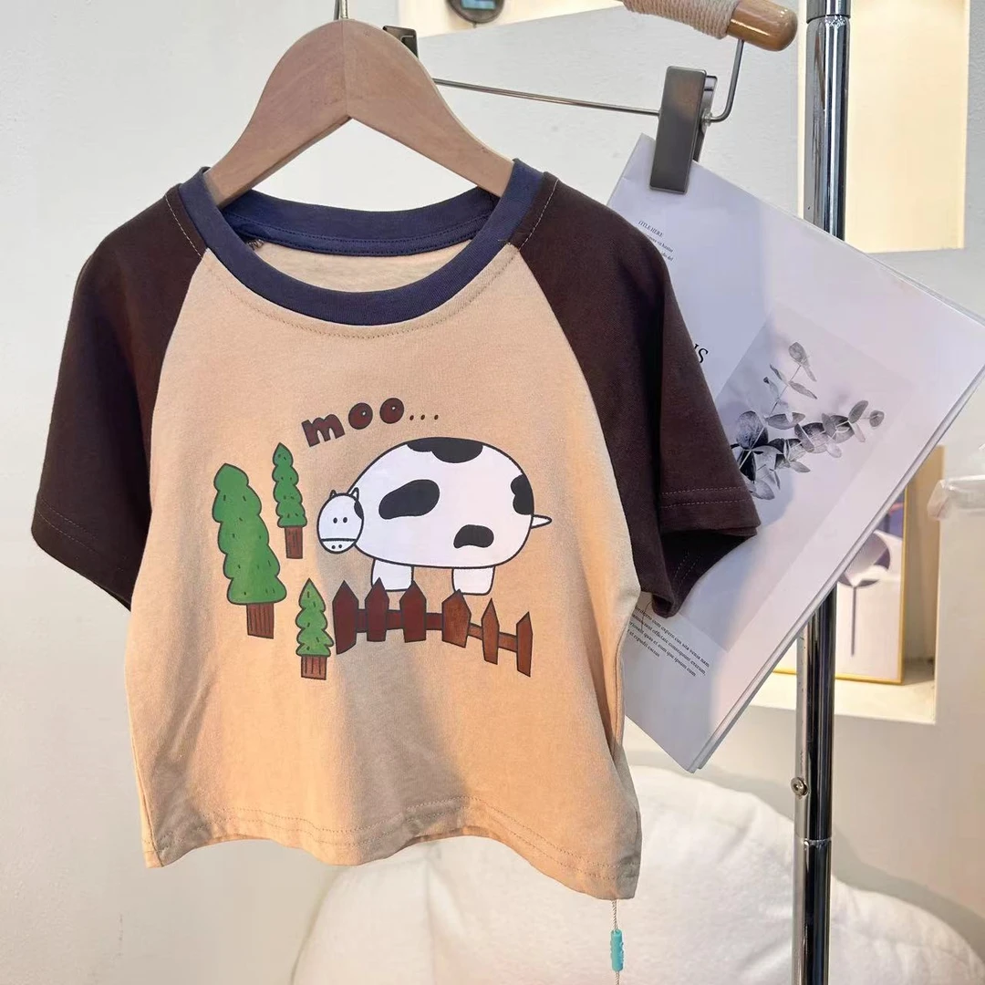 【LAOHE】2  TX-0045儿童 男童 中性 休闲 短袖 韩版 时尚 夏季T恤