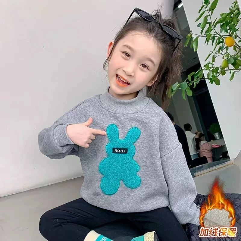 【LAOHE】WY-9826 儿童春款时尚休闲圆领秋季针织洋气卫衣韩版秋款