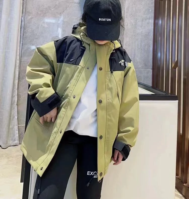 YRF-7169 两色 童装休闲羽绒服外套春秋款新款洋气儿童户外连帽