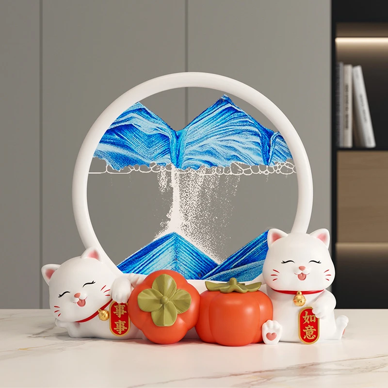 创意流沙画客厅家居摆件酒柜书柜电视柜装饰品办公室摆设乔迁礼品