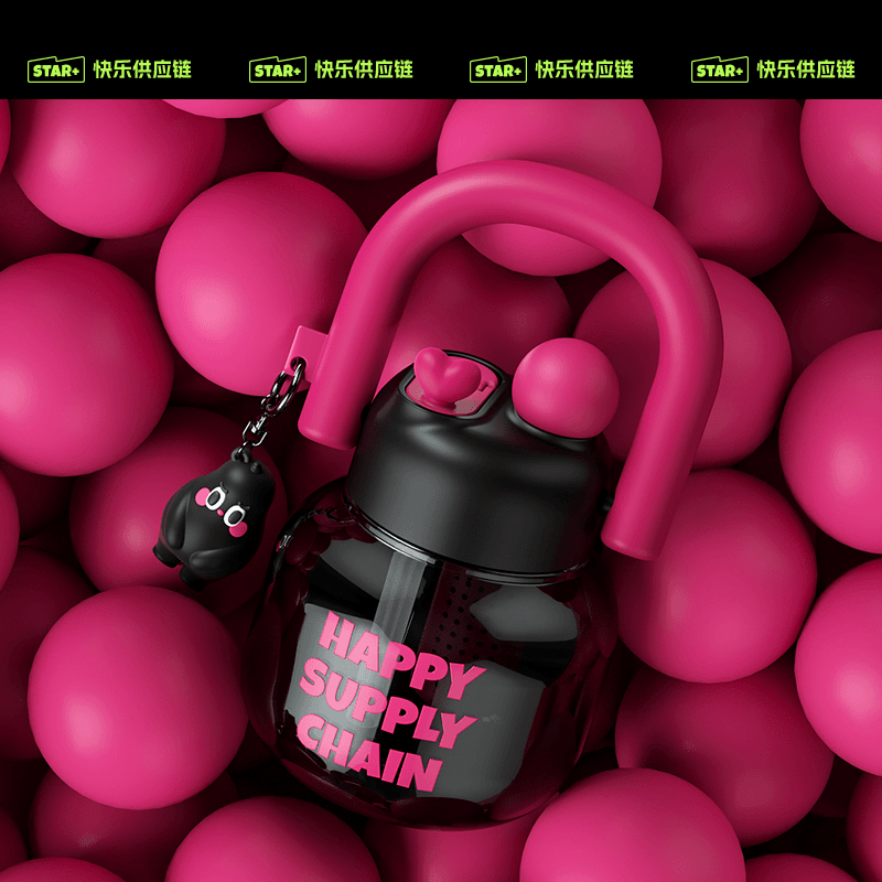 世大家大肚双饮水杯女吨吨杯大容量防摔便携水壶太空杯吸管杯子