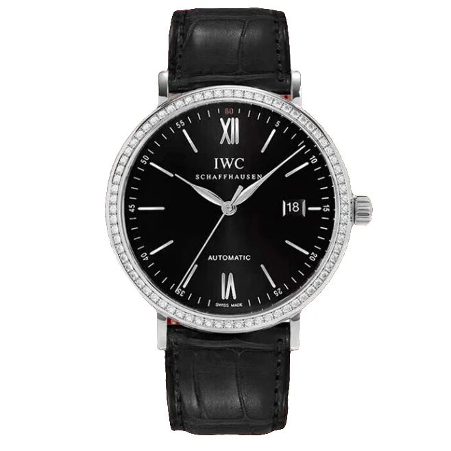 99新 IWC/万国 柏涛菲诺红60后钻/IW356502/40mm黑盘自动机械男表