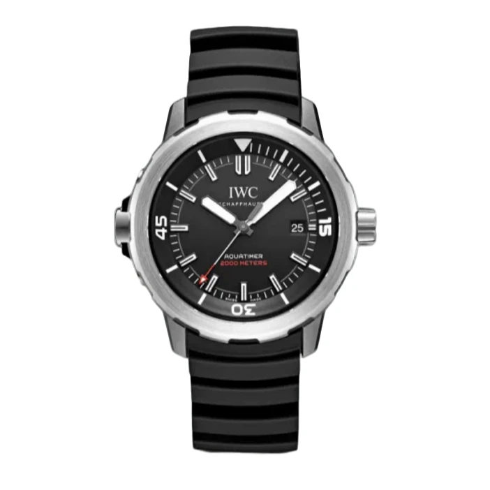 99新 IWC/万国  海洋时计IW329101/42mm钛金属黑盘胶带潜水机械表