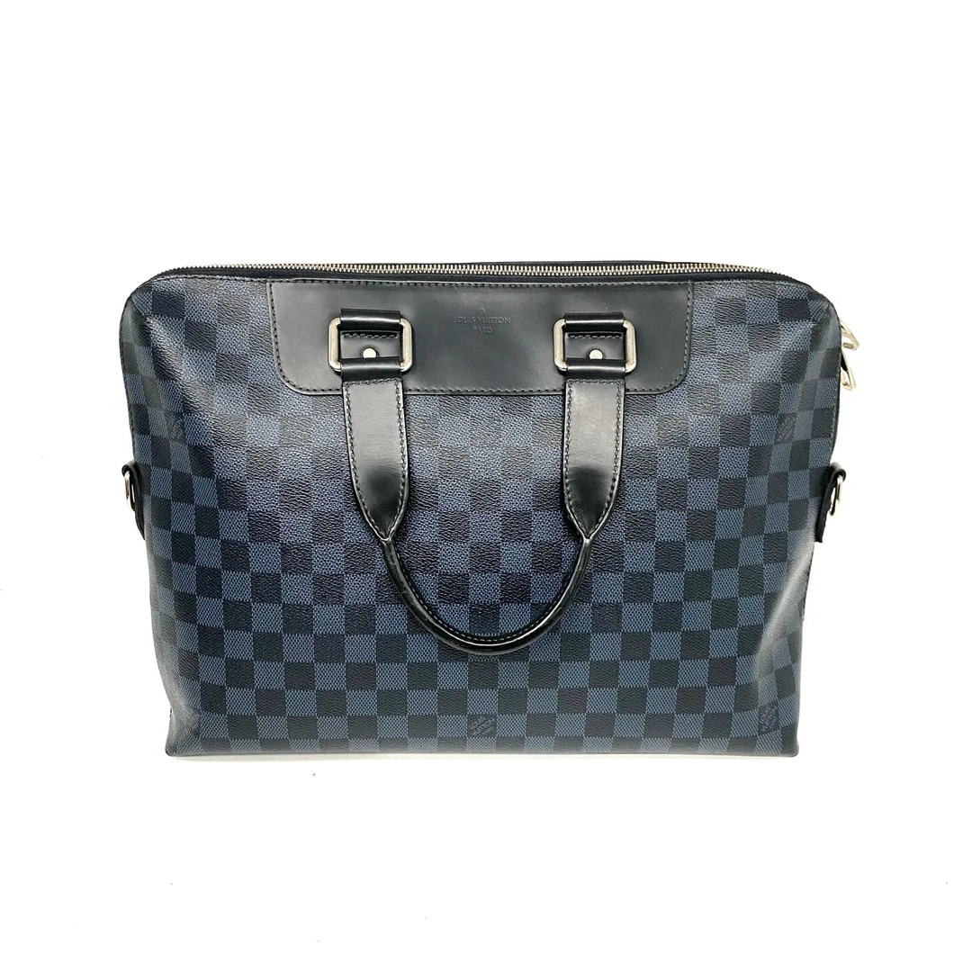 95新 LouisVuitton/路易威登 蓝棋盘格公文包 尺寸36/27
