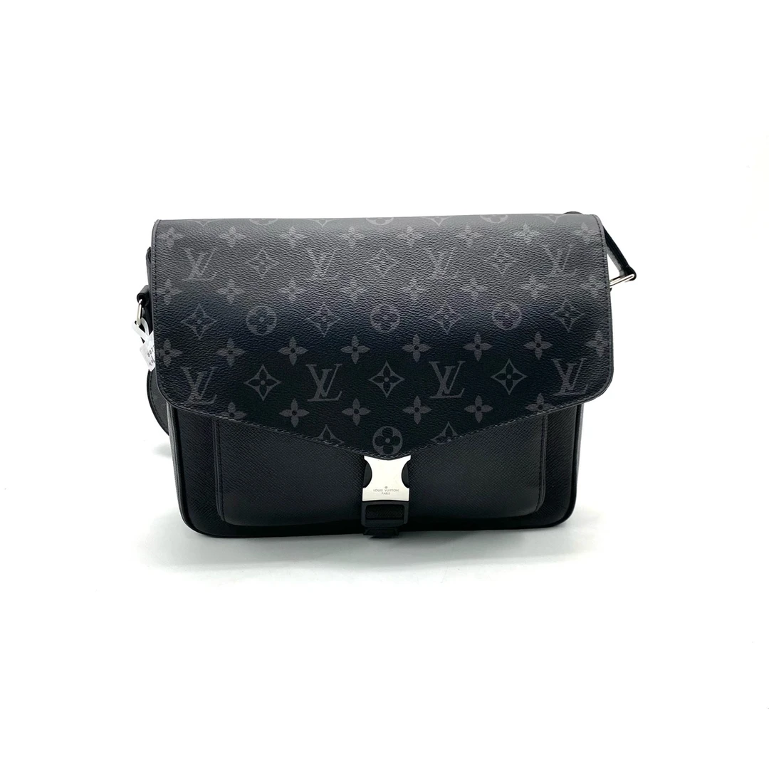 95新 LouisVuitton/路易威登 黑老花new单扣邮差包 尺寸29/21