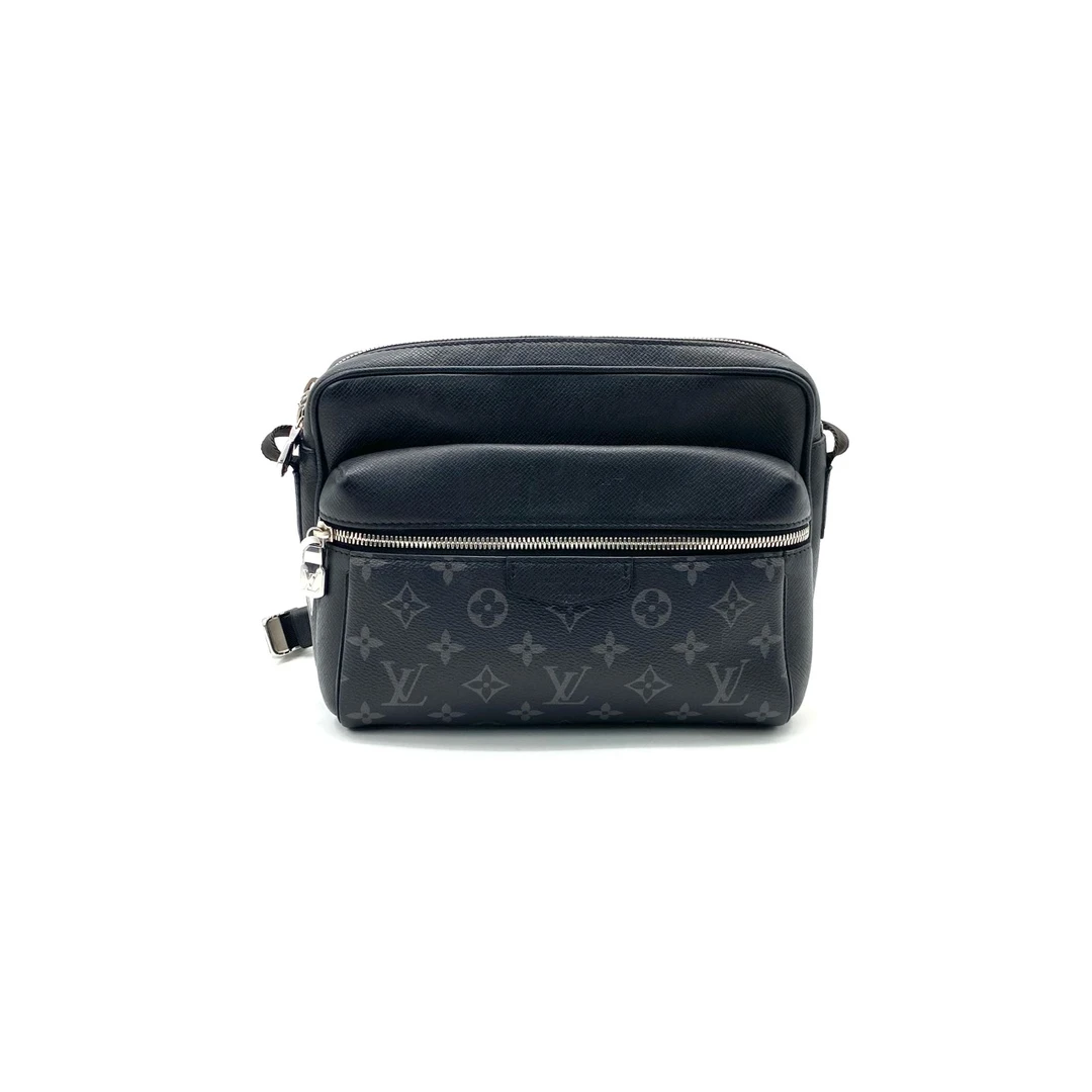 95新 LouisVuitton/路易威登 黑老花outdoor邮差包 尺寸26/20
