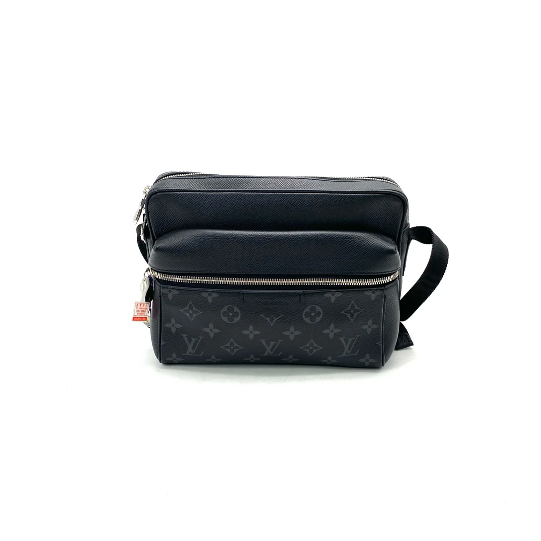 99新 LouisVuitton/路易威登 经典黑老花outdoor邮差包 尺寸26/20