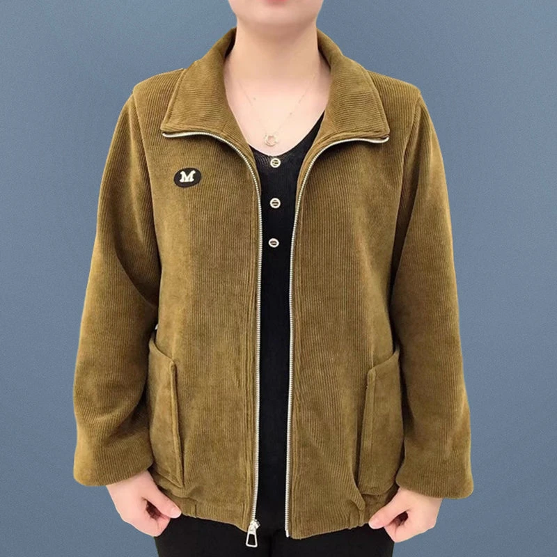 洋气妈妈春秋外套气质显瘦中老年女装时尚外套奶奶秋季夹克衫休闲