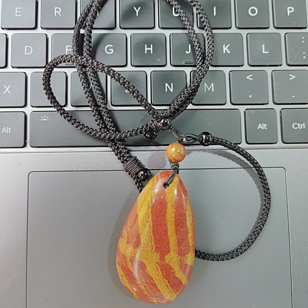 泗水砭石原石水滴简约绳