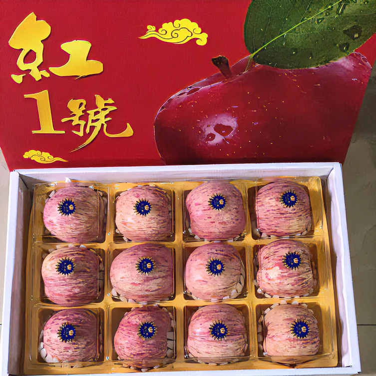 山东栖霞红富士苹果礼盒装糖心大果品质圆润脆甜水分多汁超大细腻