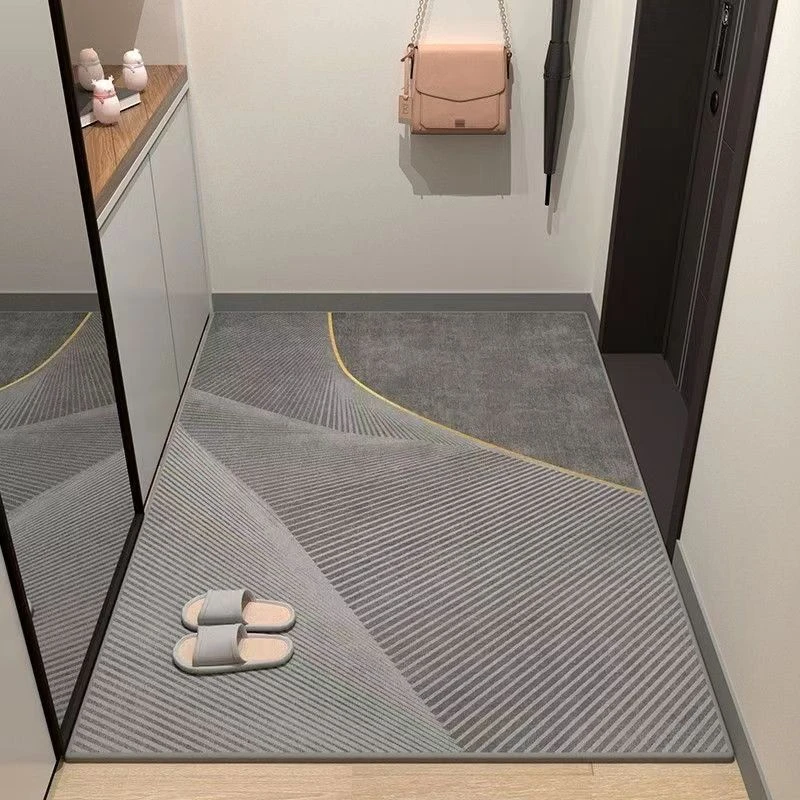 水晶绒玄关过道入户免洗入户门垫客厅卧室床边地垫地毯耐脏可机洗