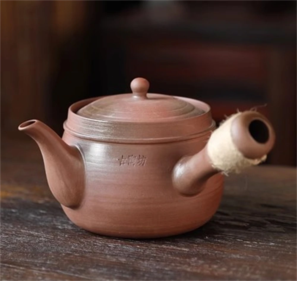 【大煮茶壶】古陶坊复古碳炉煮茶器家用柴烧窑变岩泥烧水壶带盖