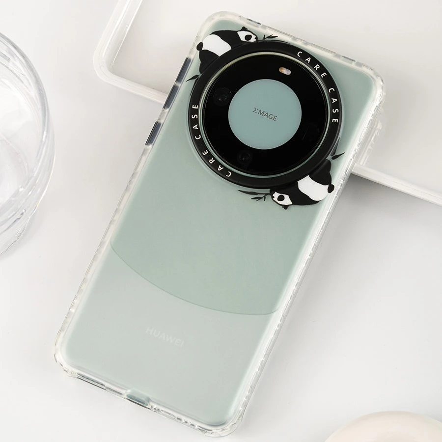 carecase摄像头熊猫双层手机壳 适用华为 Mate 60Pro+ 独立按键