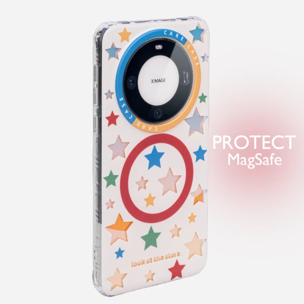 carecase奶色星星磁吸防摔手机壳 原创适用于华为Mate 60 60 Pro+