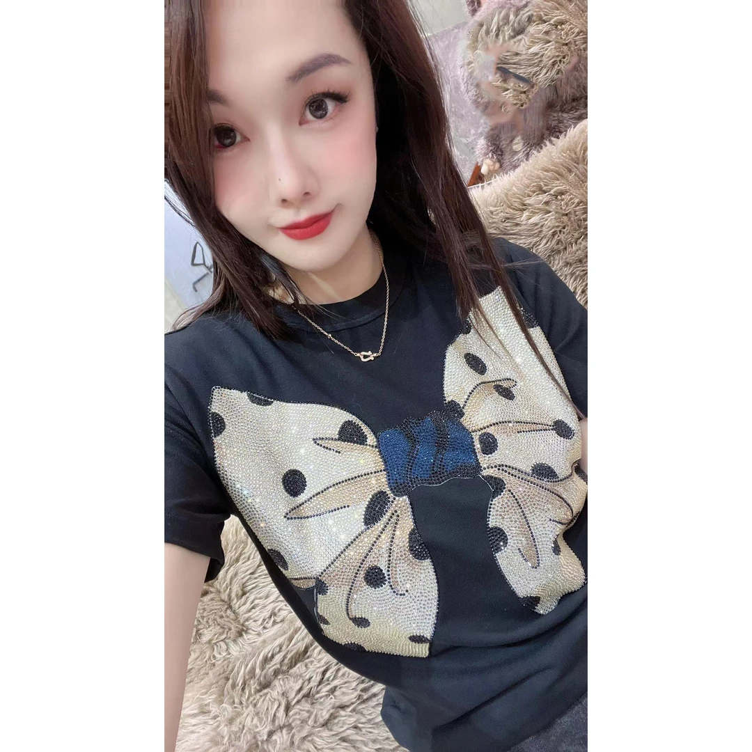 【包嫂】短袖t恤女打底半袖上衣休闲夏季2025款重工爆款