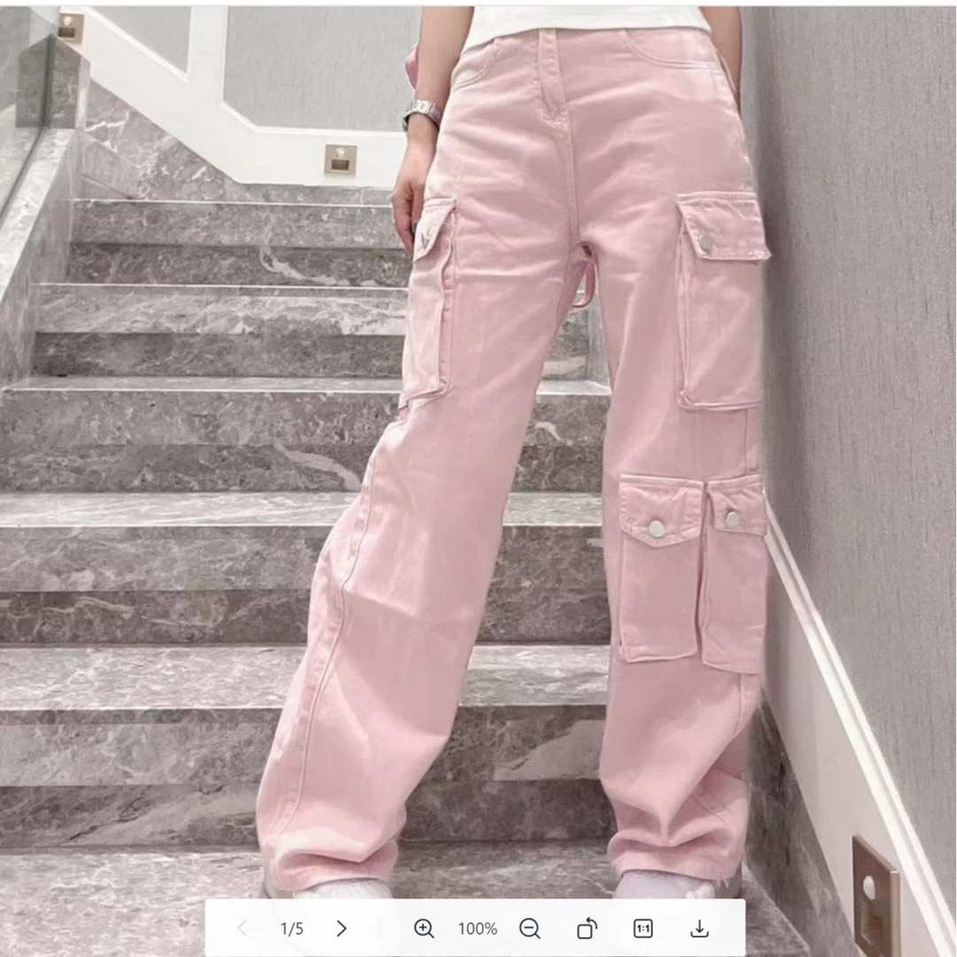 81031南油牛仔长裤2025年新款春夏季a字显瘦辣妹ins阔脚