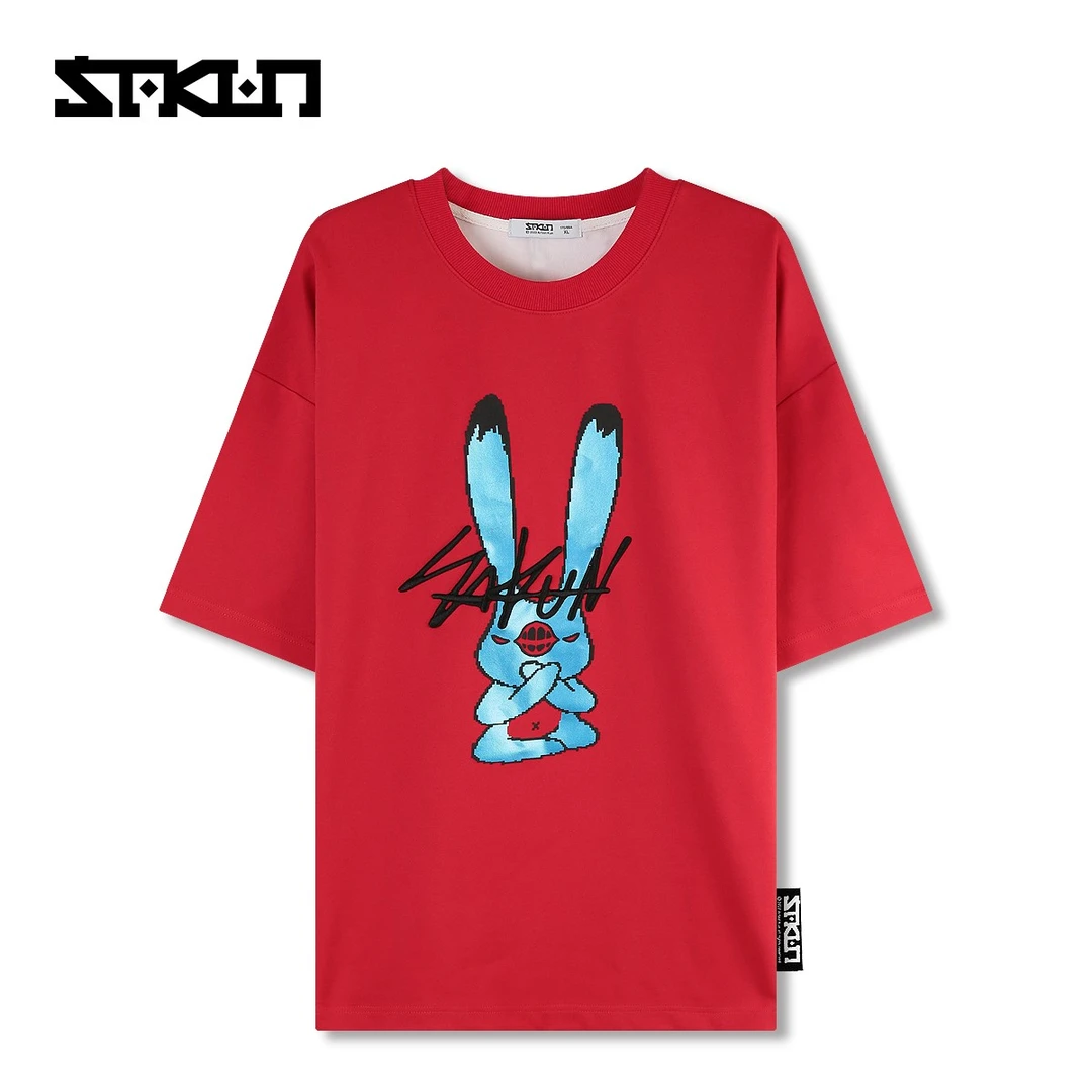 SAKUN潮牌兔子印花T恤情侣同款3141-1223425-JS QC