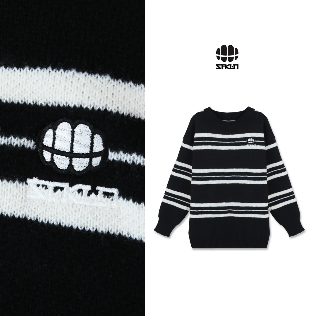 【李晨nic专属】新年战袍SAKUN立体刺绣圆领情侣毛衣