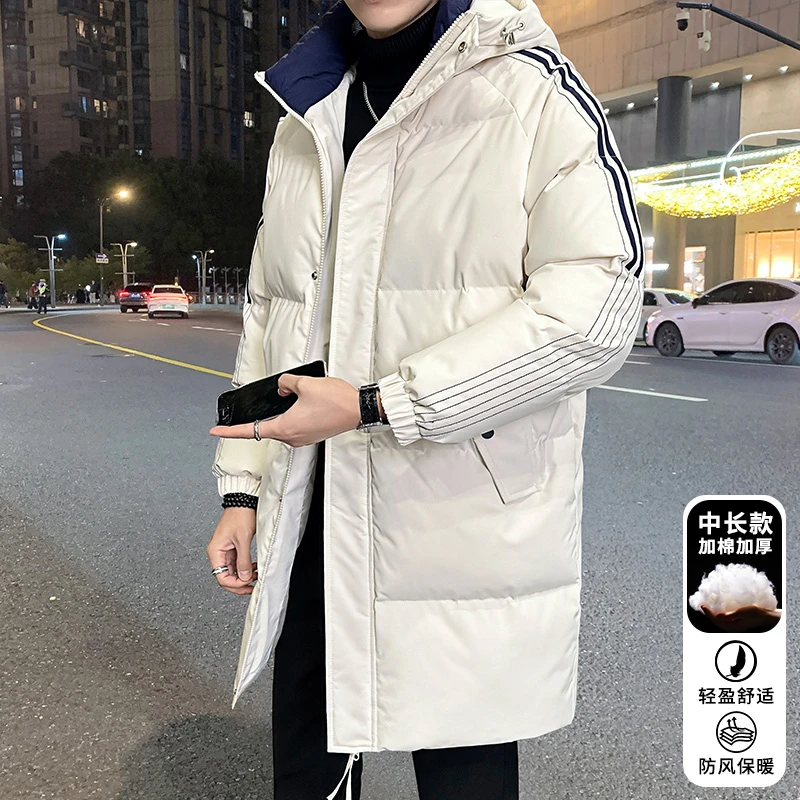 玛斯柏中长款棉服外套男生冬季加厚款保暖防寒冬装青少年美式棉服