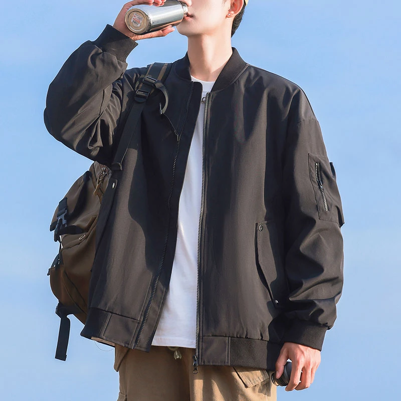 玛斯柏棒球服夹克外套男士秋冬季潮流休闲百搭帅气防风飞行夹克男