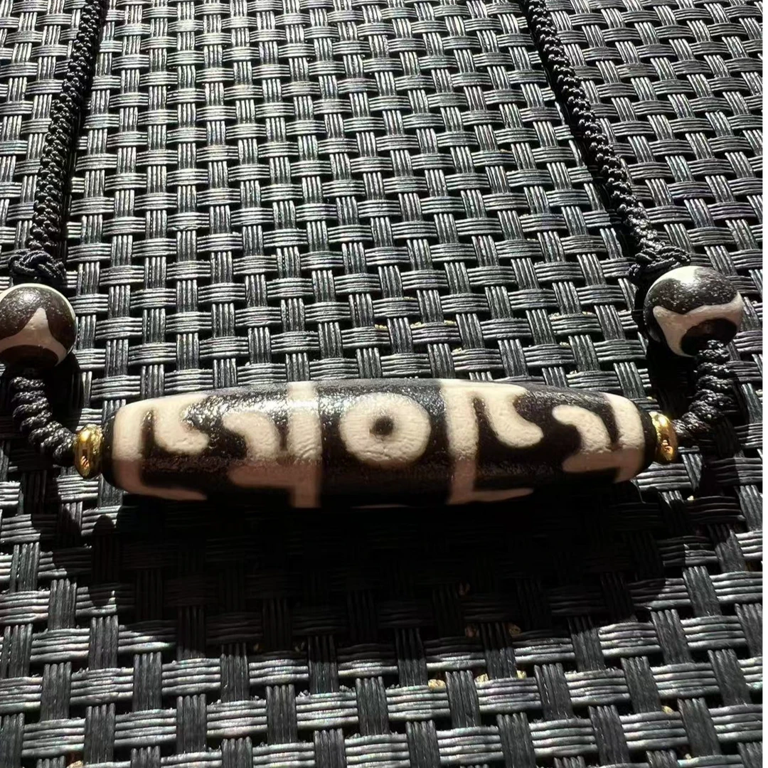 黑白三眼莲师玛瑙锁骨链男女均可佩戴百搭