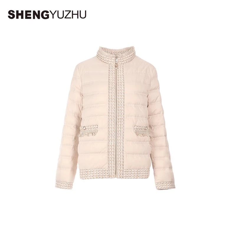Shengyuzhu/声雨竹羽绒服女商场保暖长外套秋冬厚外套秋冬服饰