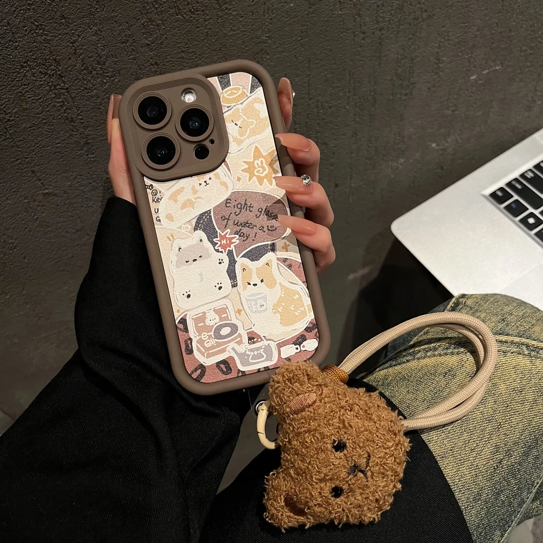 三只猫咪适用于创意可爱小众苹果华为小米14硅胶手机防摔壳Paoive