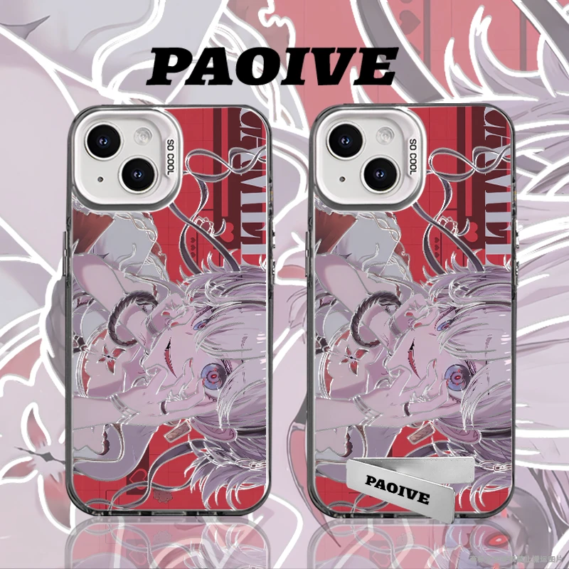 横版漫画女孩适用创意动漫苹果16华为一加op小米手机防摔壳Paoive