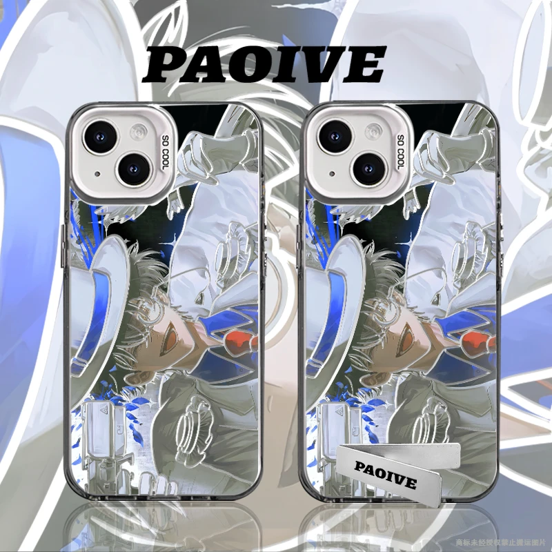 手绘柯南适用于创意动漫苹果16华为一加oppo小米手机防摔壳Paoive