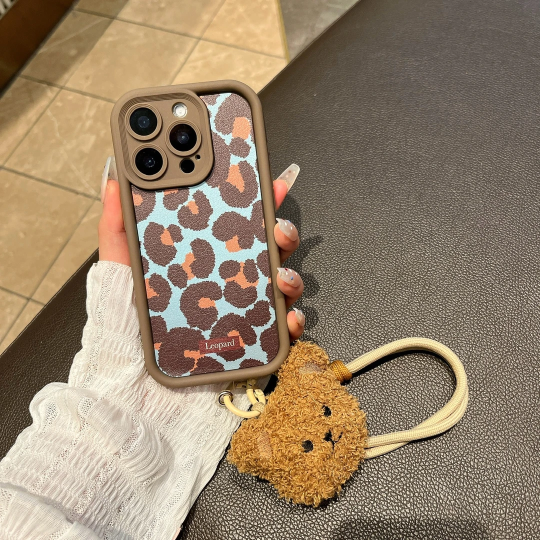 豹纹适用于创意可爱潮酷小众苹果华为小米14硅胶手机防摔壳Paoive