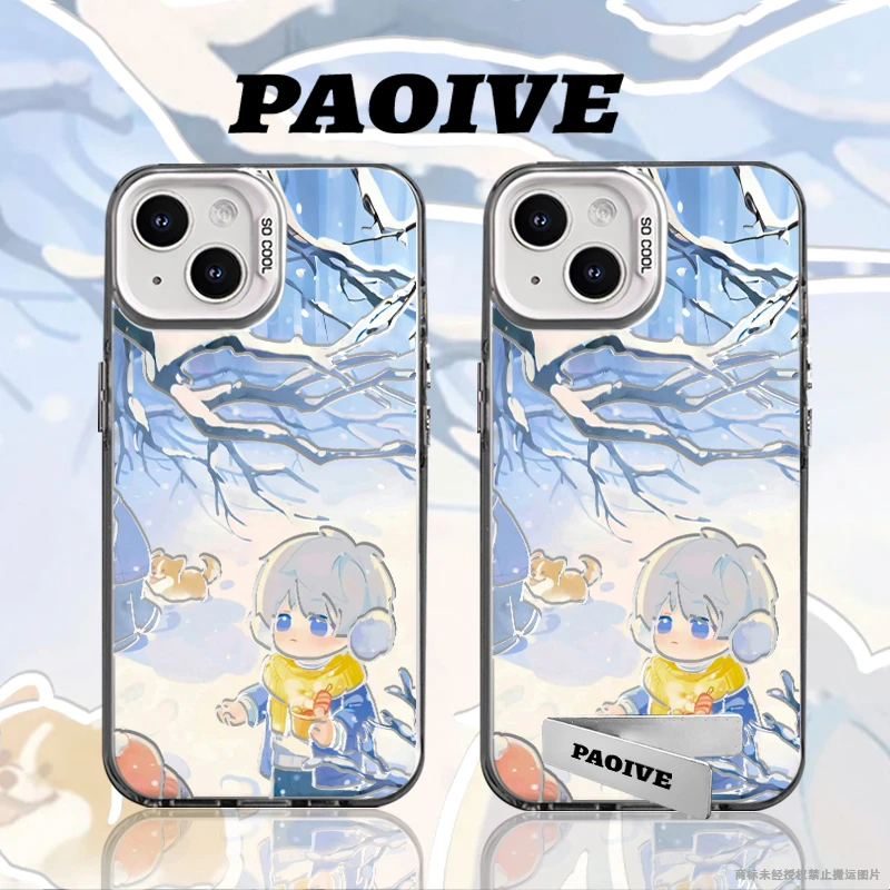 沈星回看雪适用于创意小众苹果16华为一加小米手机防摔壳Paoive