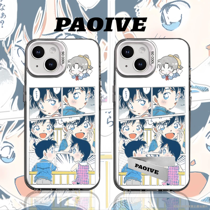 柯南小兰适用于创意小众苹果15华为一加oppo小米手机防摔壳Paoive