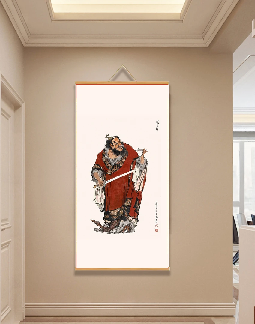 【227张天师】60x120cm现代简约挂轴装饰画办公室家居装饰画