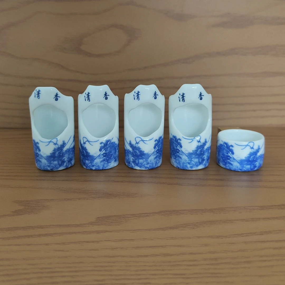 精品陶瓷防甩五件套小鸟罐（适合秀眼贝子红子黄鸟等小型鸟）