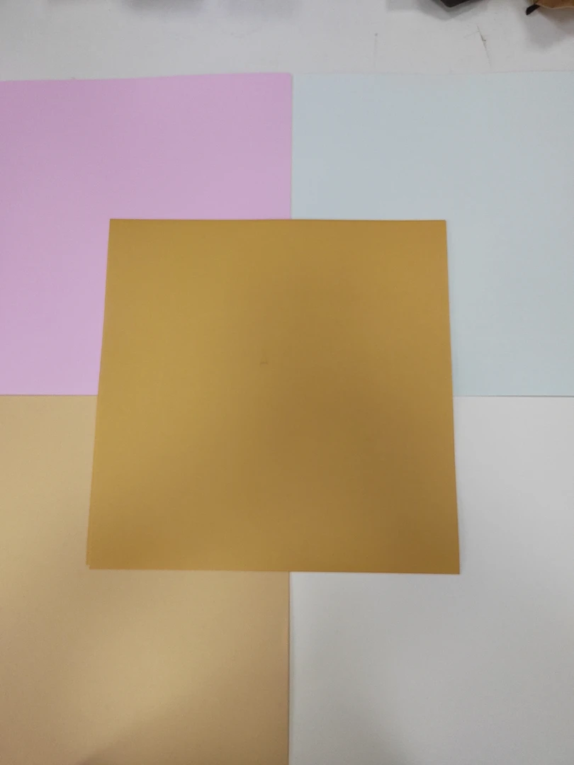 品z138：33*33cm手工五色彩金绢纸卡纸10张