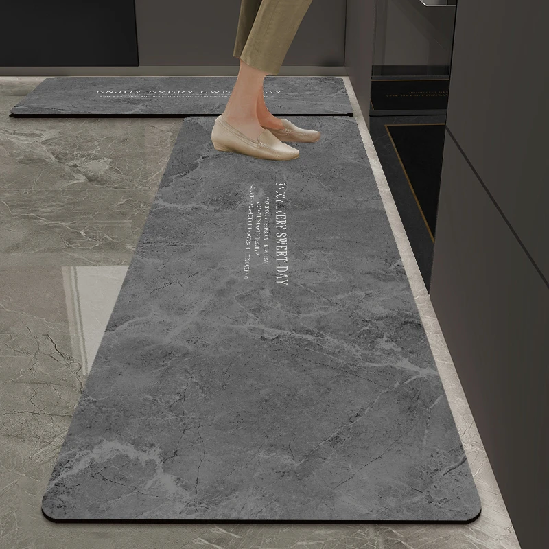 轻奢厨房专用地垫软硅藻泥可擦洗吸水吸油速干长条脚垫家用防滑毯