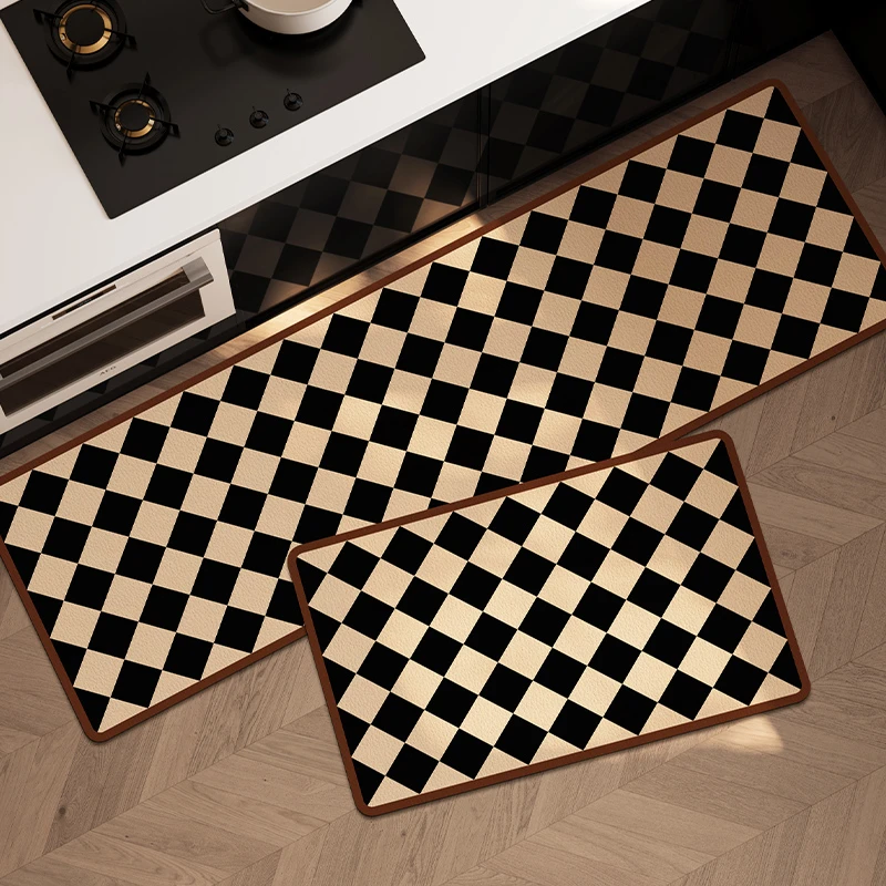 厨房地垫防滑防油可擦免洗高端专用脚垫家用硅藻泥吸水速干垫子