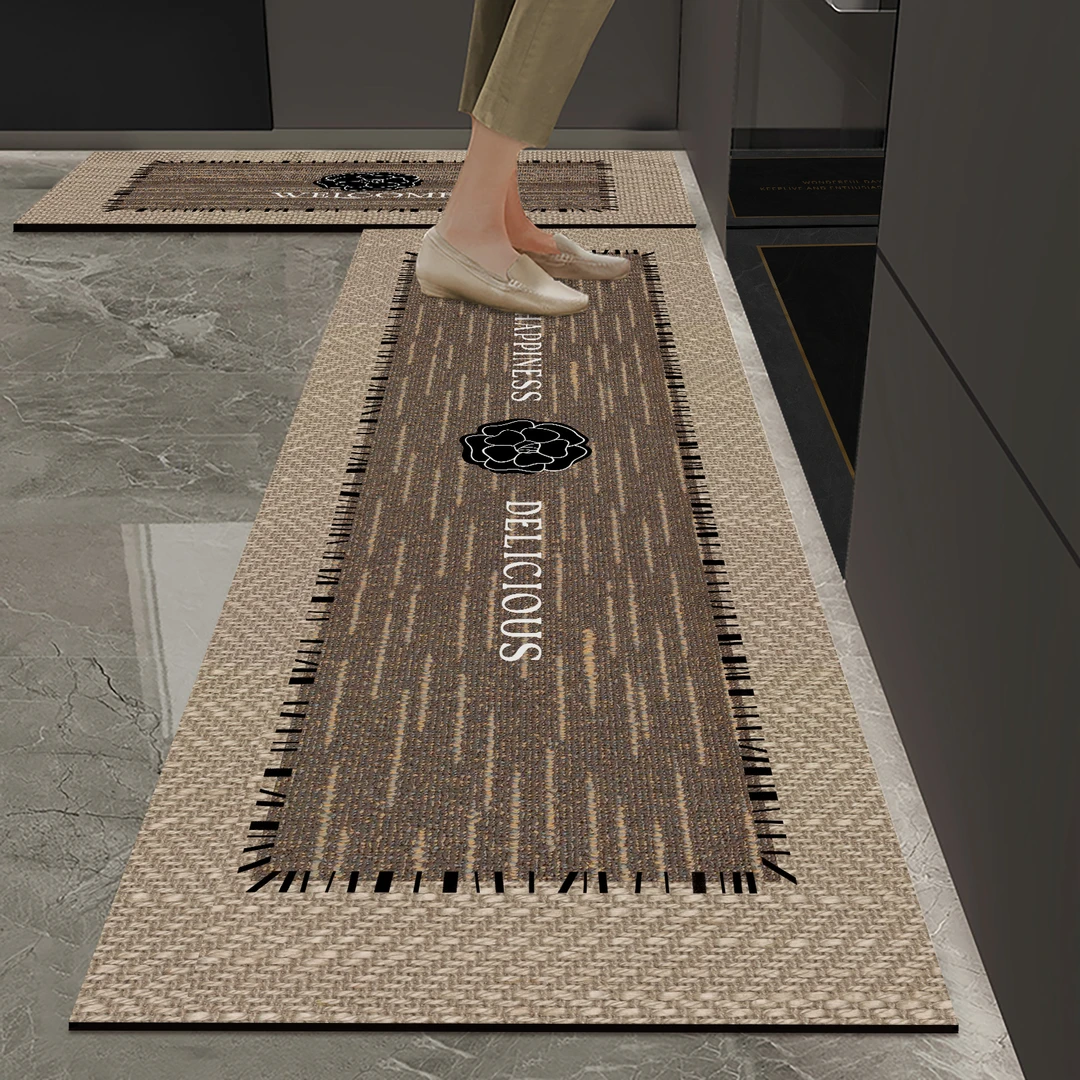 美式厨房专用地垫软硅藻泥可擦洗吸水吸油速干长条脚垫家用防滑毯