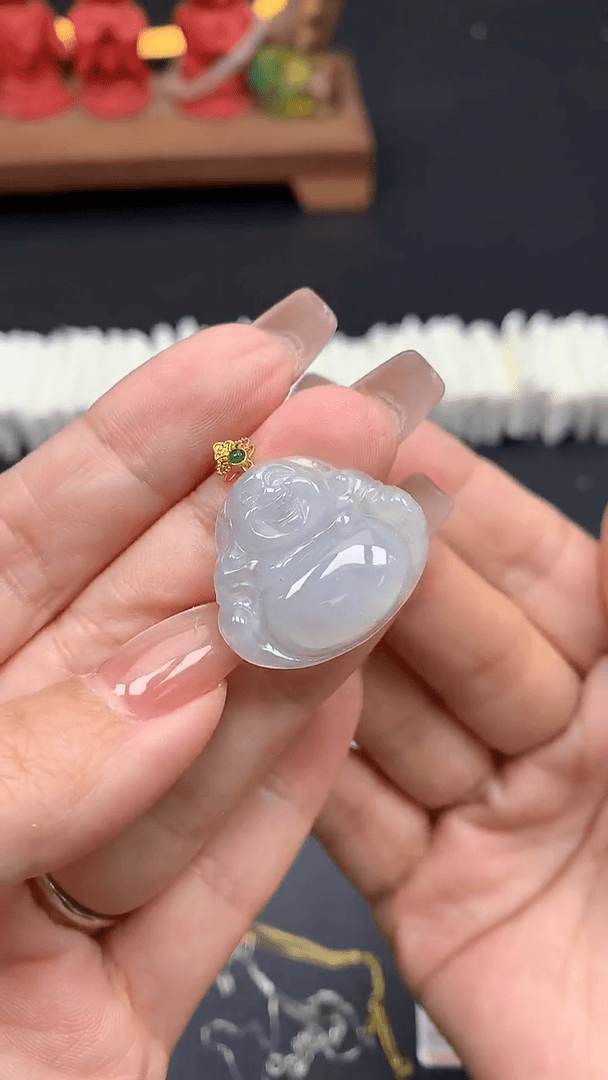 【闪购商品】翡翠吊坠(不含链)18K金镶嵌MS110959