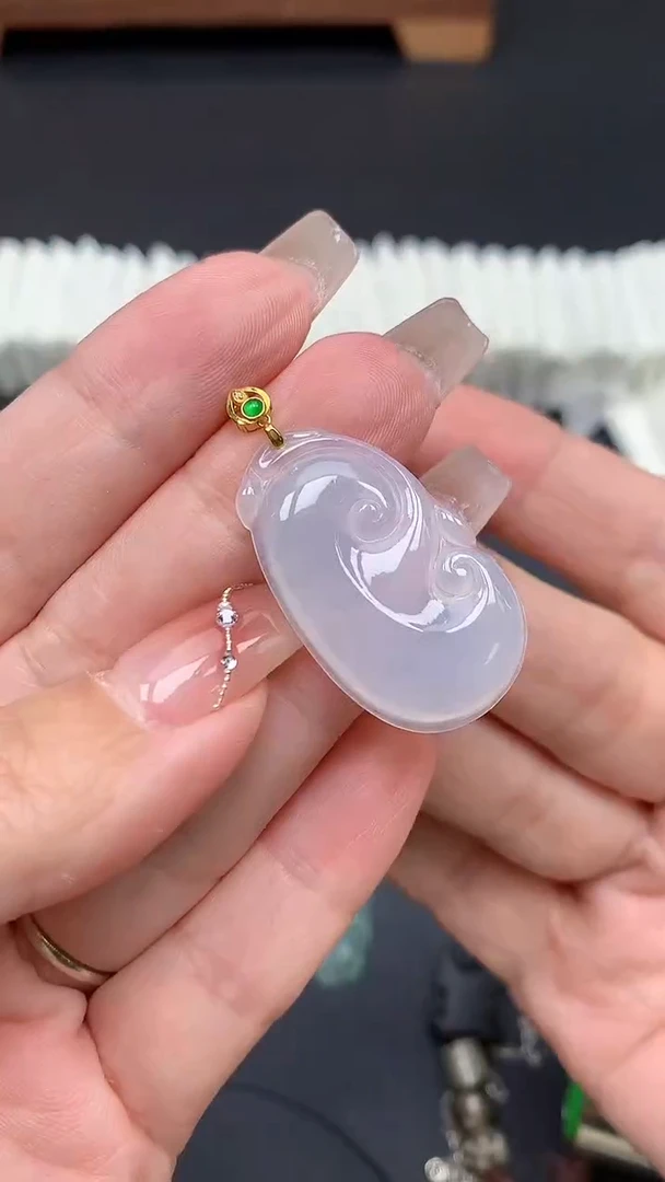 【闪购商品】翡翠吊坠(不含链)18K金镶嵌MS120061