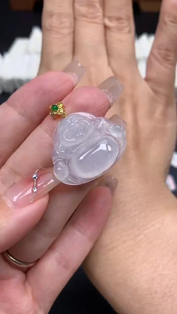 【闪购商品】翡翠吊坠(不含链)18K金镶嵌MS118080